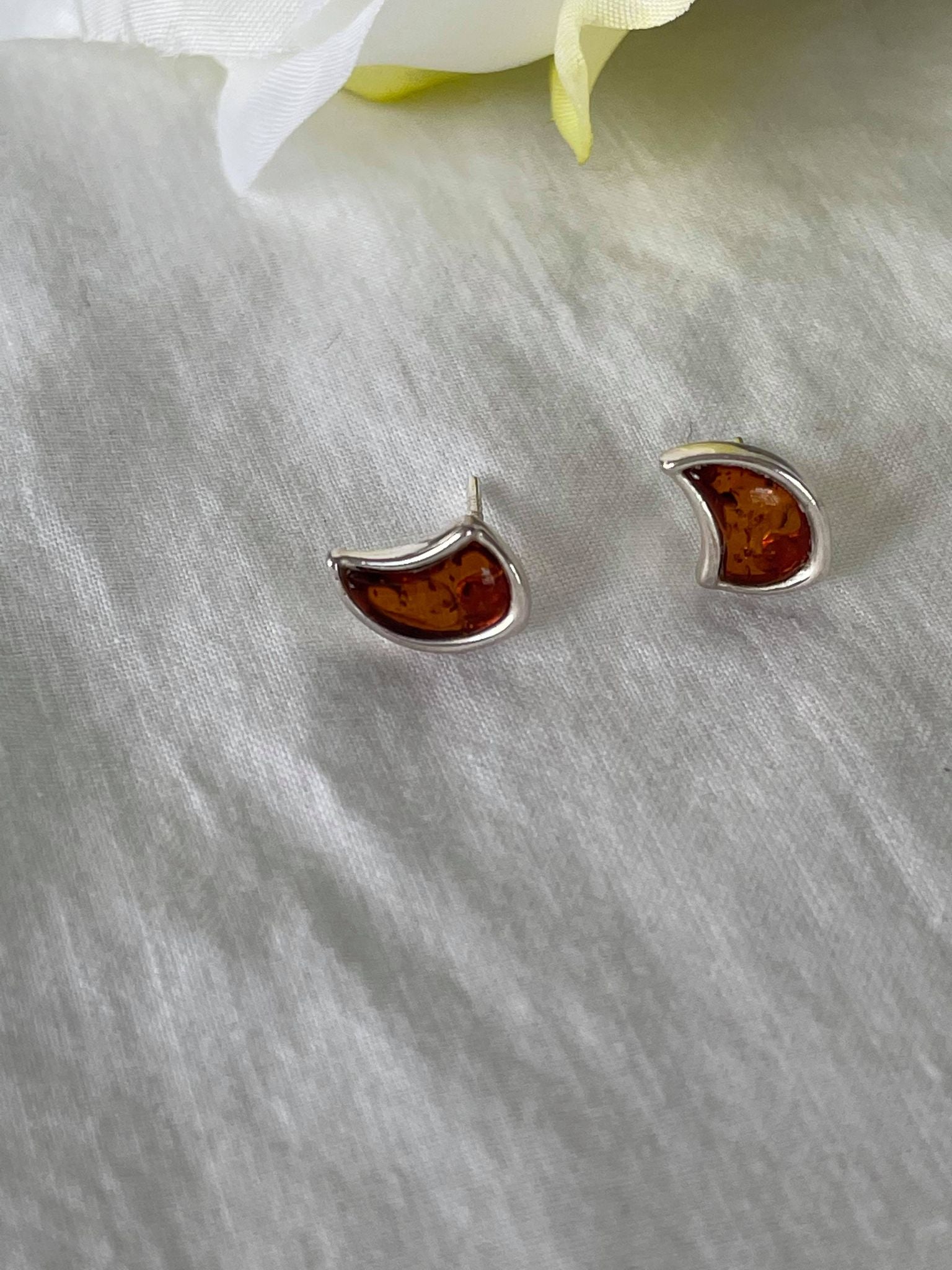 Half moon store gold earrings