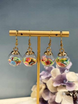 Bowls of fruit - hook earrings