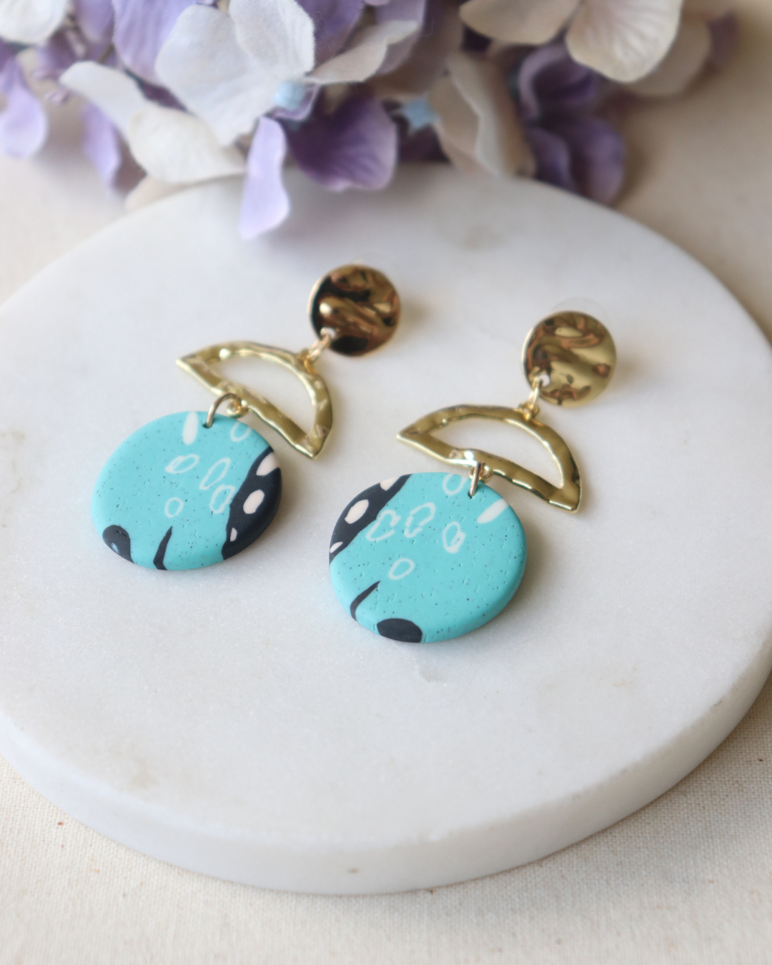 Summer Earrings - Bubbles & Blue