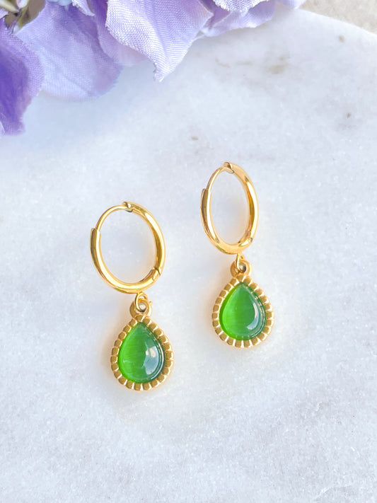 Casis Earrings - Green