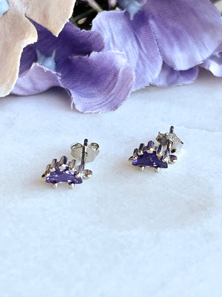 Saurus Earrings - Purple