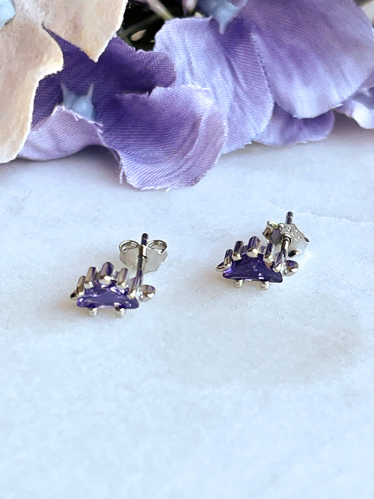 Saurus Earrings - Purple