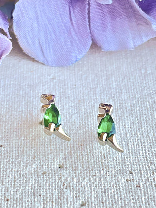 Saurus Earrings - Green