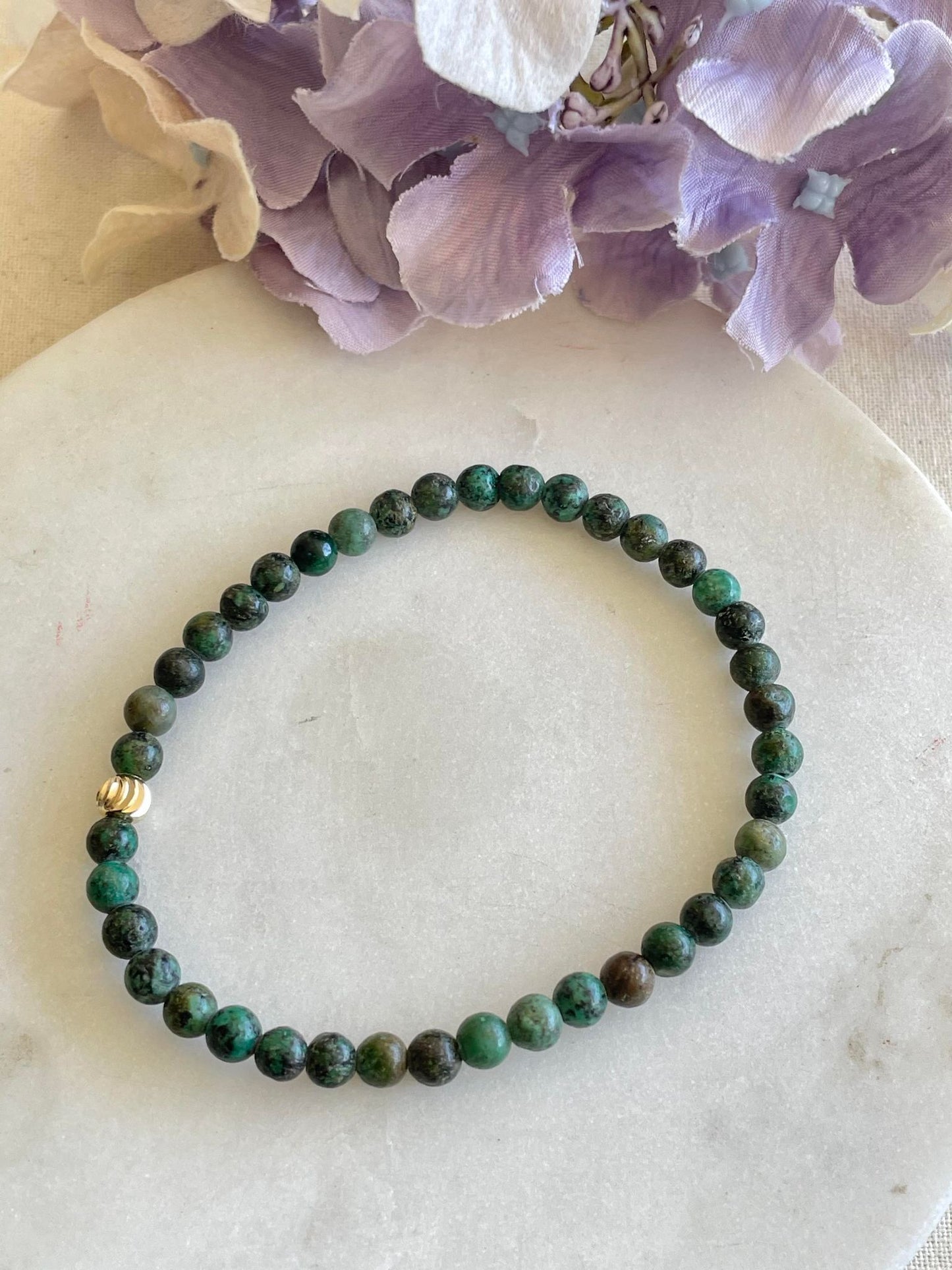 Natural bracelet - dark green