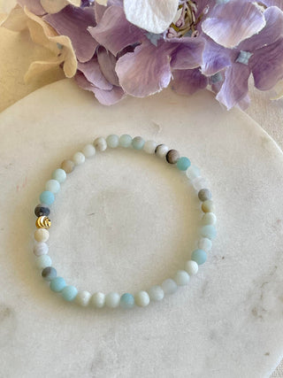Natural bracelet - brushed aqua