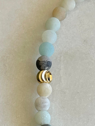 Natural bracelet - brushed aqua