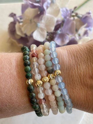 Natural bracelet - brushed aqua