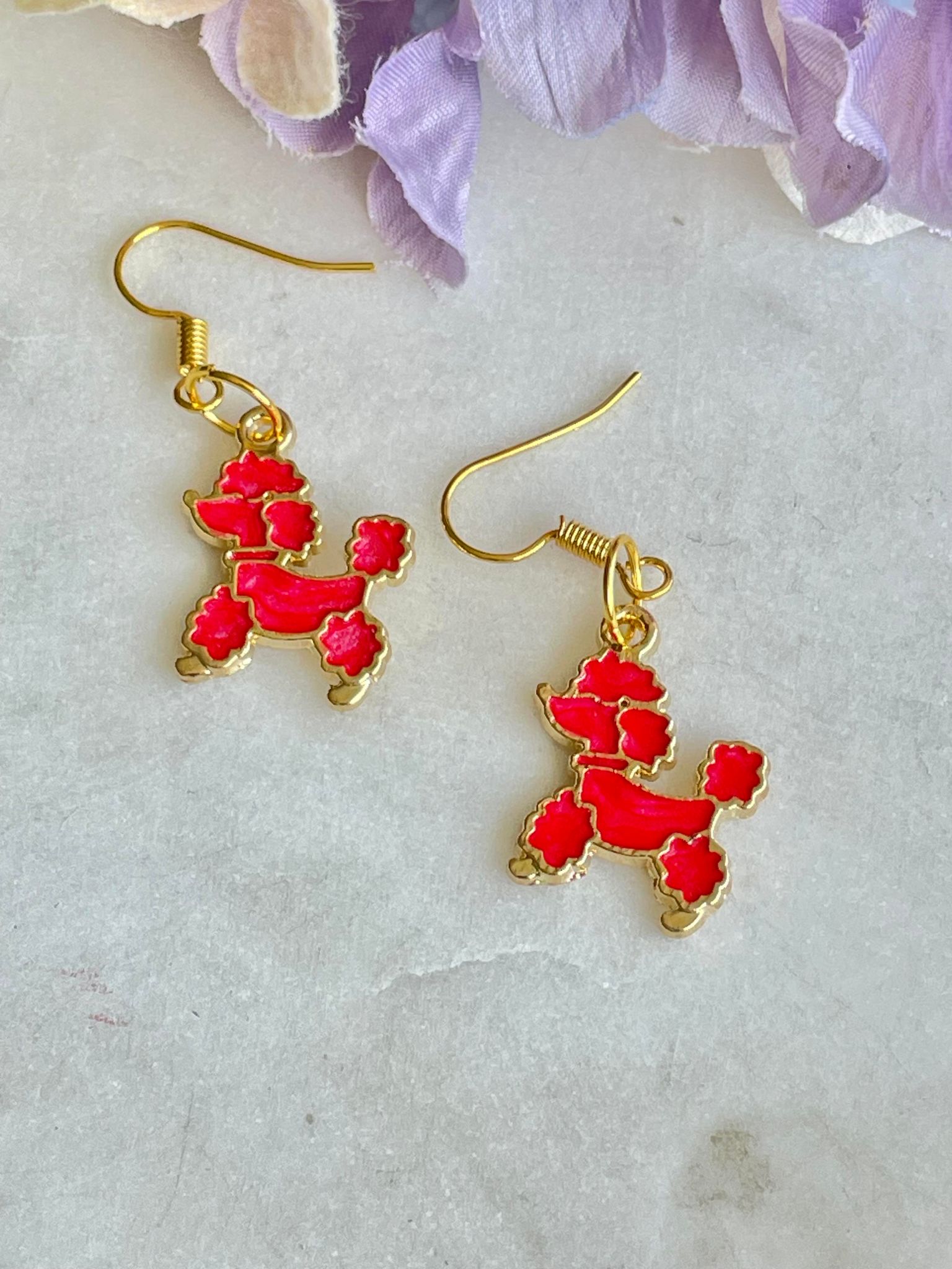 Poodle earrings clearance