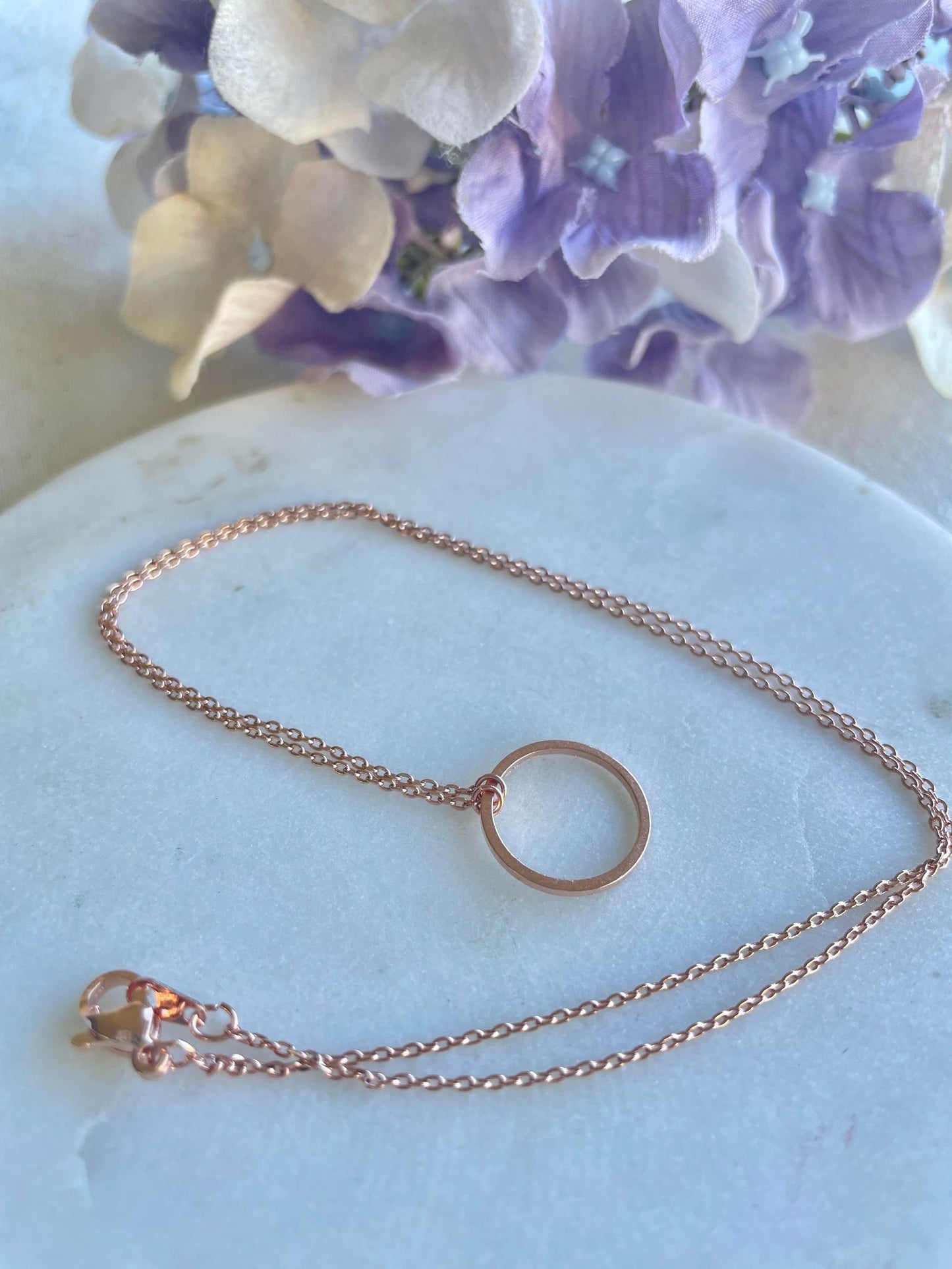 Hollow Necklace - Silver or Rose Gold