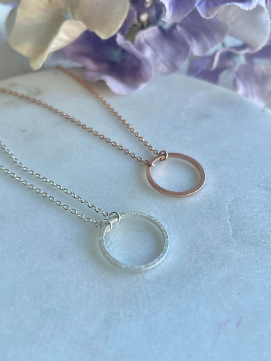 Hollow Necklace - Silver or Rose Gold