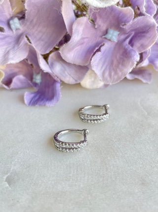 Twice the hoop - sterling silver