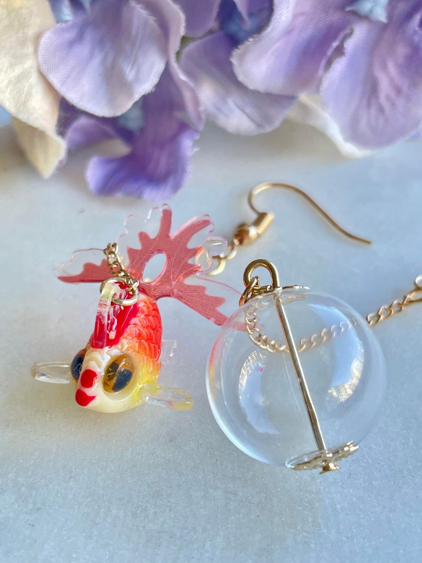 Don't be Koi with me fish earrings