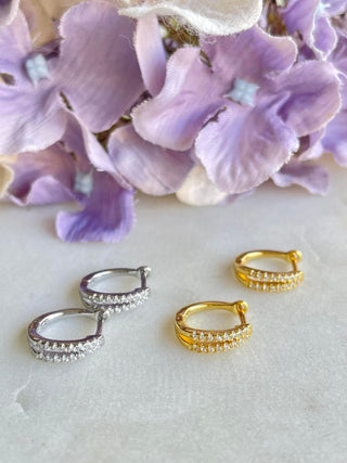 Twice the hoop - sterling silver