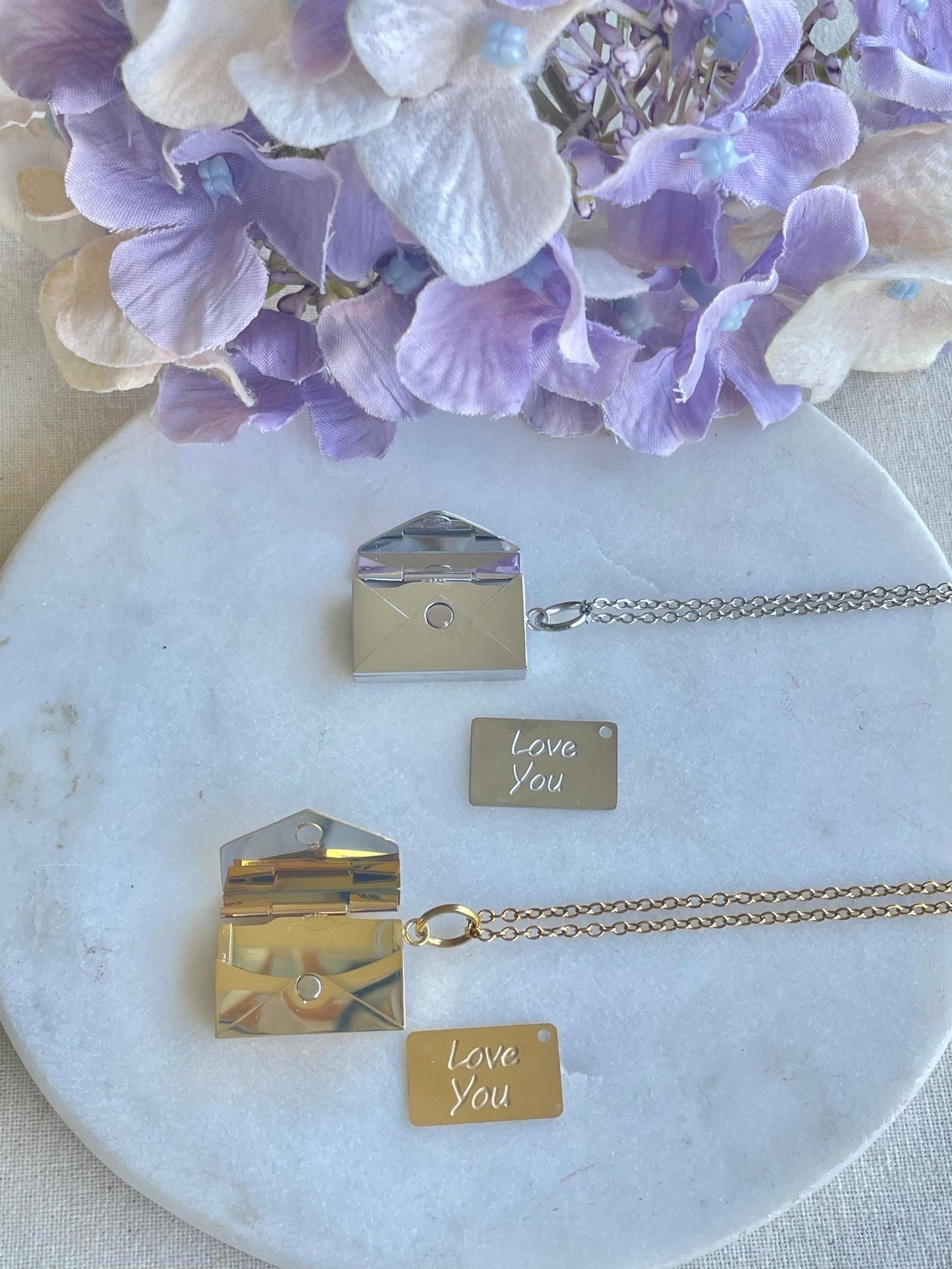 Letter of Love Necklace - gold or silver