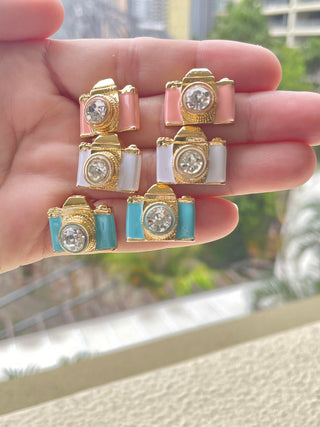 Click, click camera earrings