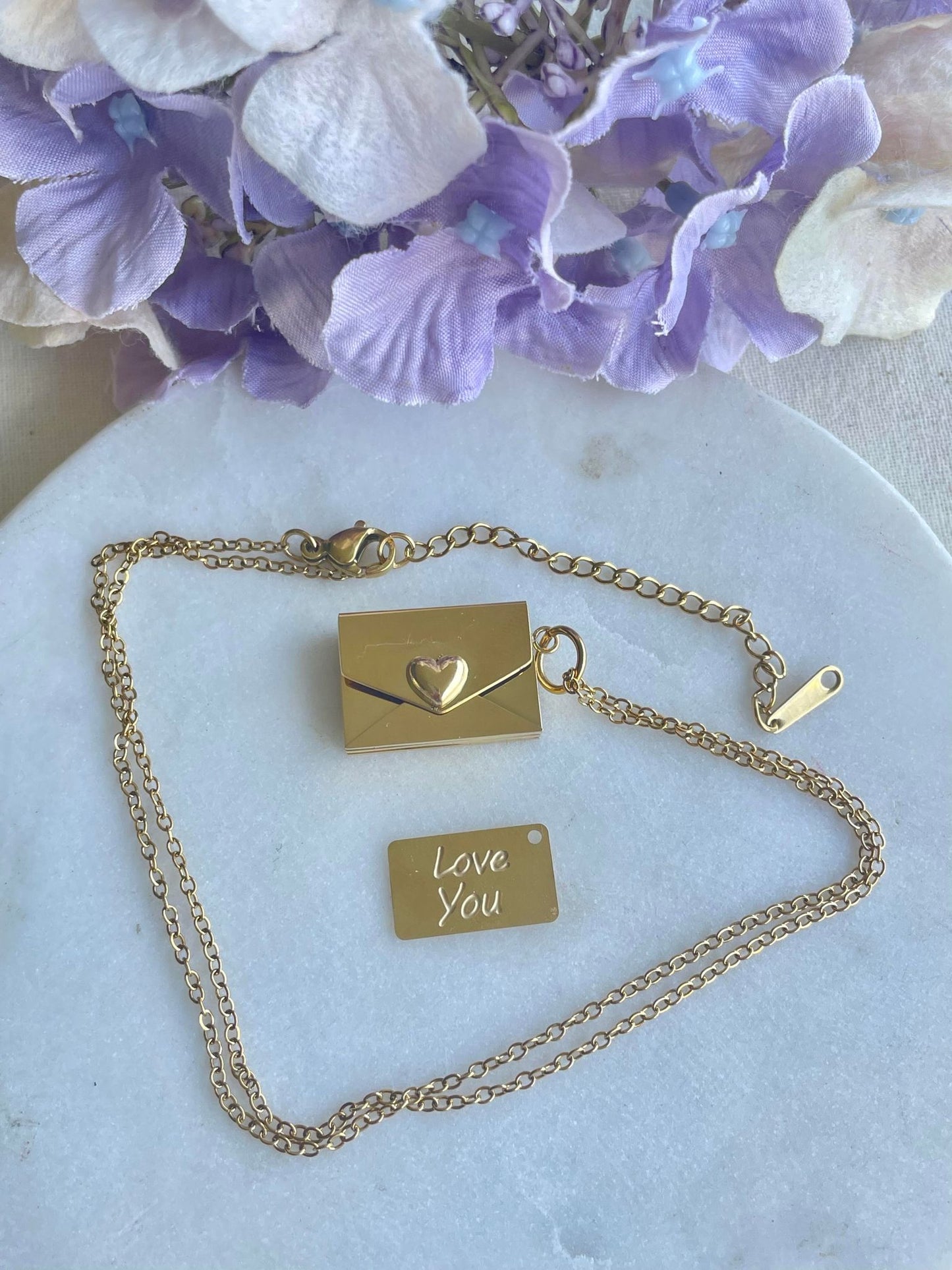 Letter of Love Necklace - gold or silver