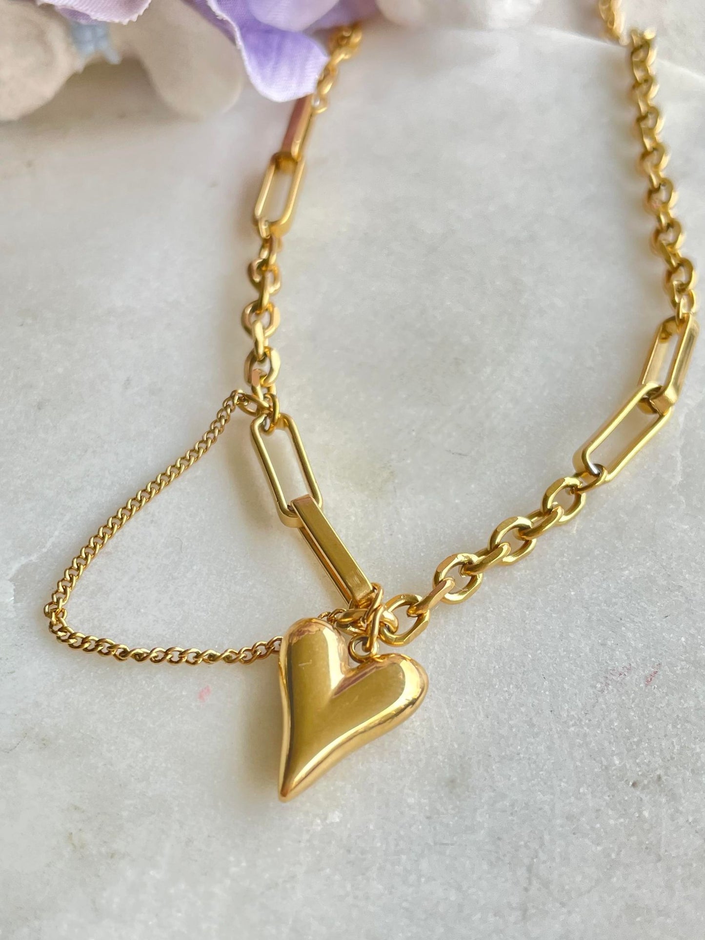 Pointed Heart Necklace – Tarnish Proof Jewellery