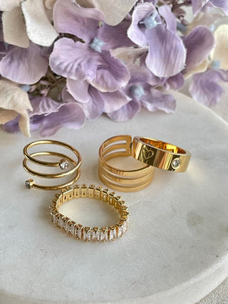 Love my heart gold ring