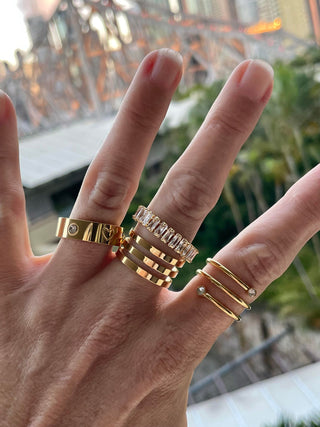 Love my heart gold ring
