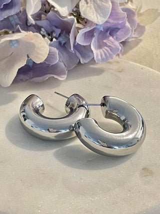 Solid silver hoop – Tarnish Proof Jewellery