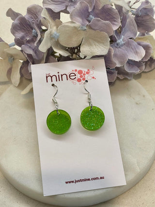 Green with envy medium circle earring