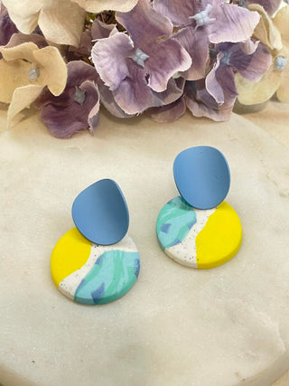 Be bold, double layered stud earrings