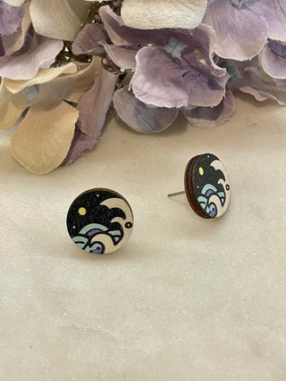 'Beach' with me wooden earrings