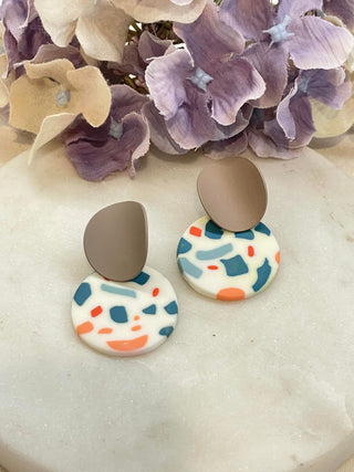 Be bold, double layered stud earrings
