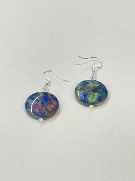 Splashed paint earrings