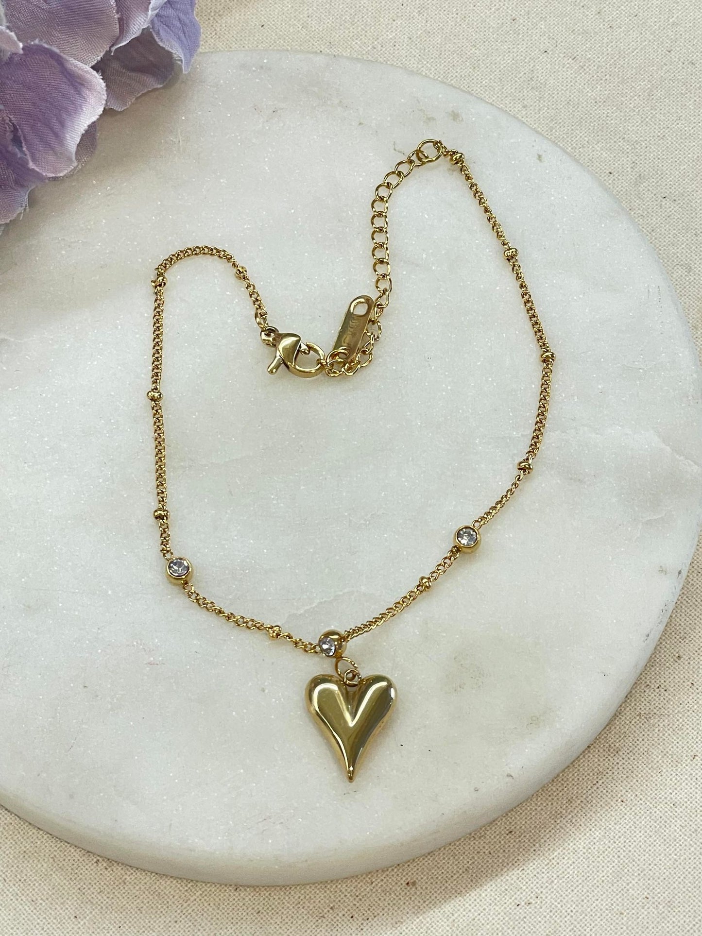 Loving heart anklet – Tarnish Proof Jewellery