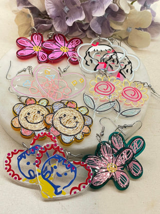 Loving art day earrings