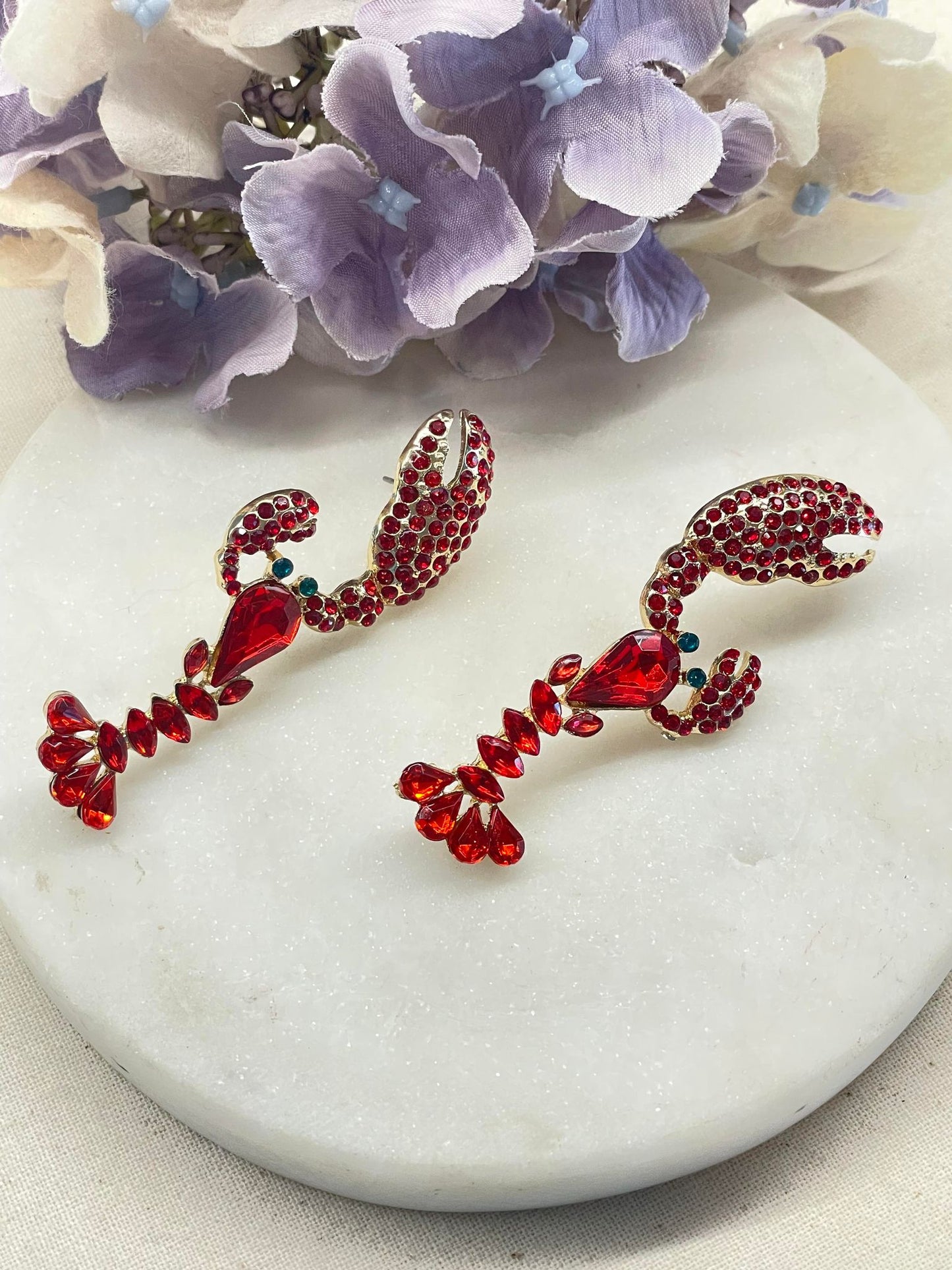 Red lobster earrings