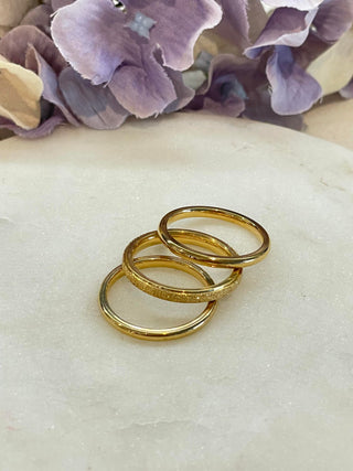 Three is better than one gold rings - size 7 – Tarnish Proof Jewellery