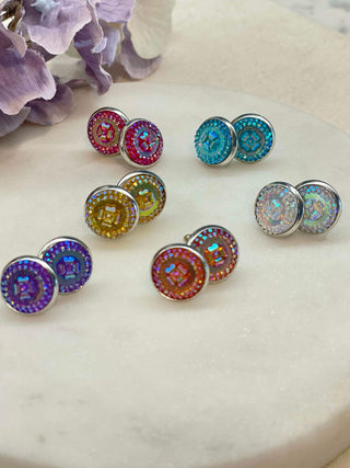 Shining flower stud