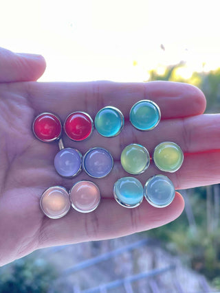 Moon dream stud earrings