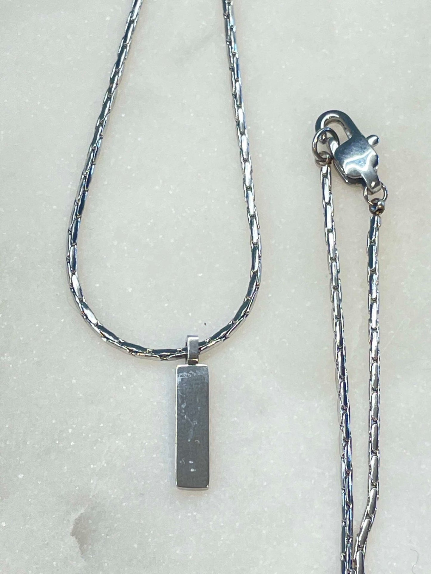 Men's titanium necklace - bolt chain