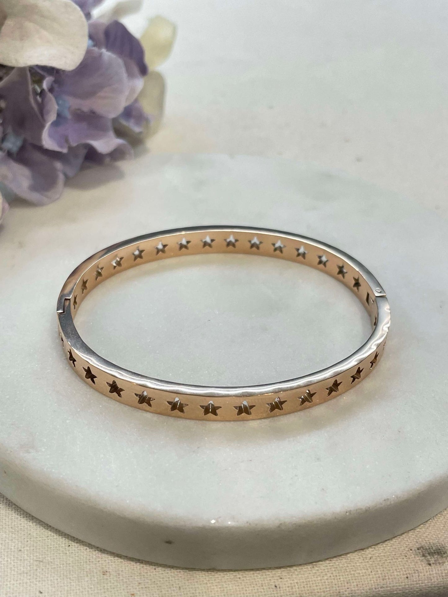 Stars on your arm bangle - rose gold – Tarnish Proof Jewellery