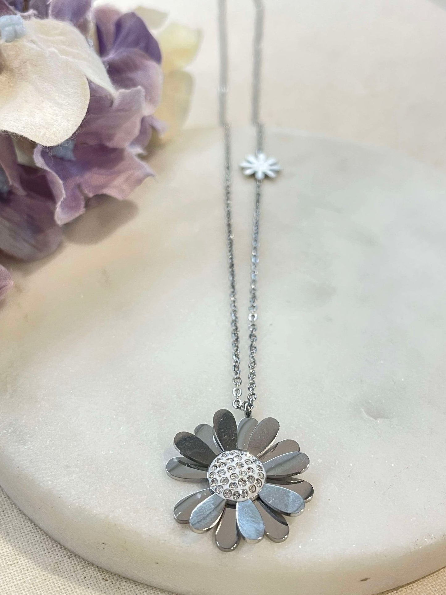 Flowers for you necklace - silver – Tarnish Proof Jewellery