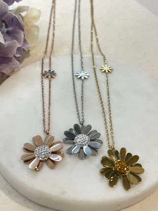 Flowers for you necklace - rose gold – Tarnish Proof Jewellery