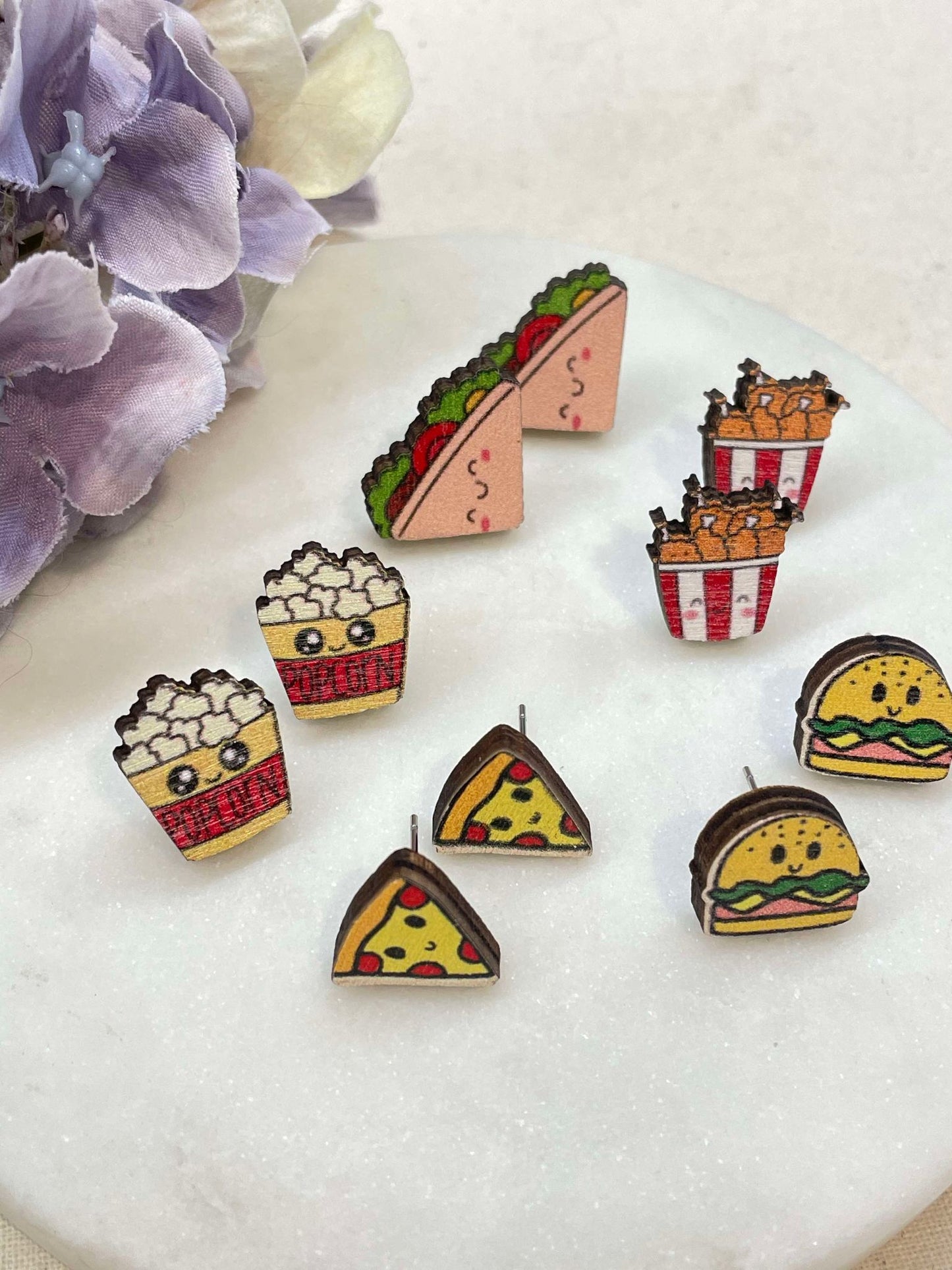 Foodie stud earrings