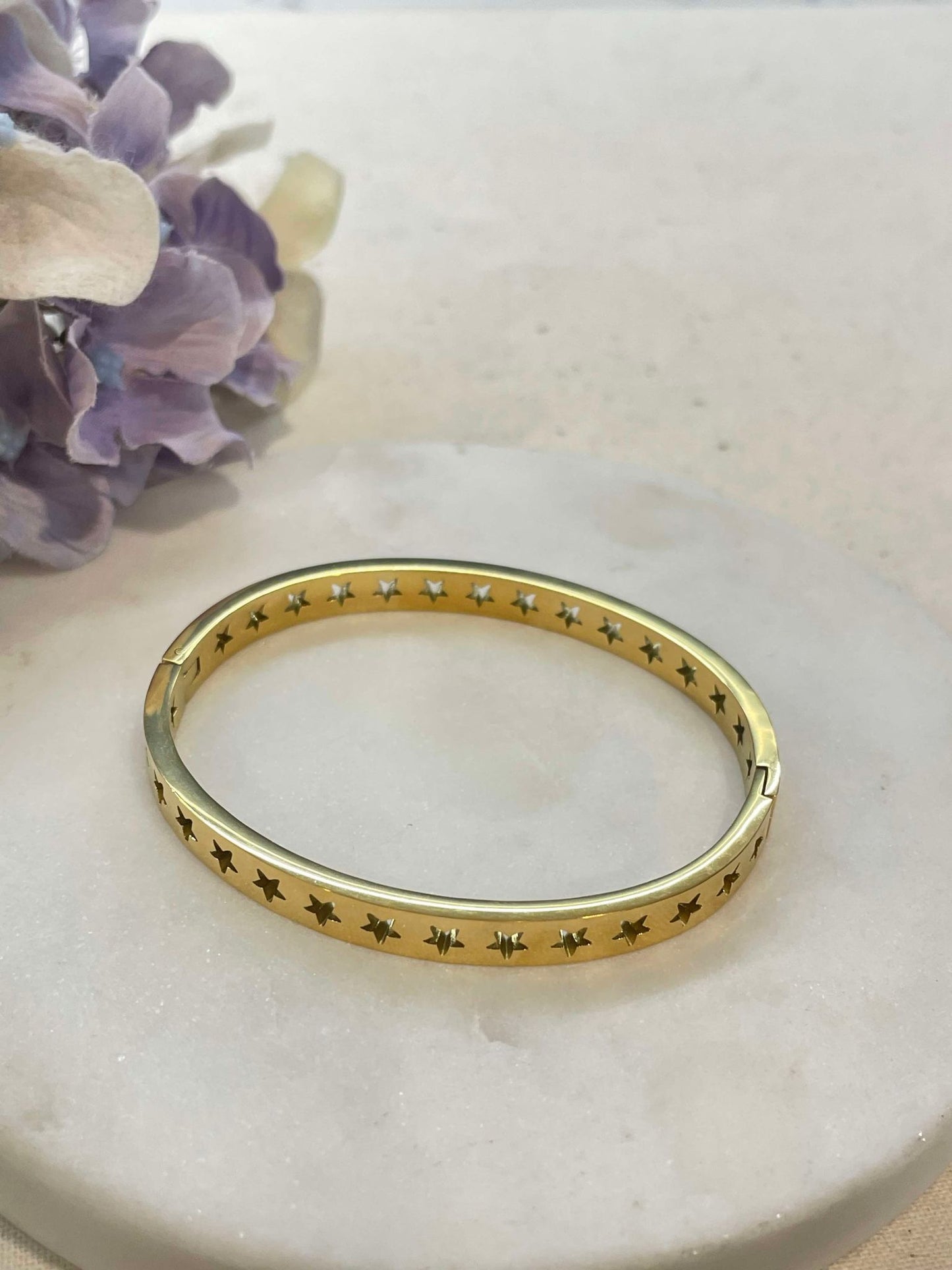 Stars on your arm bangle - gold – Tarnish Proof Jewellery