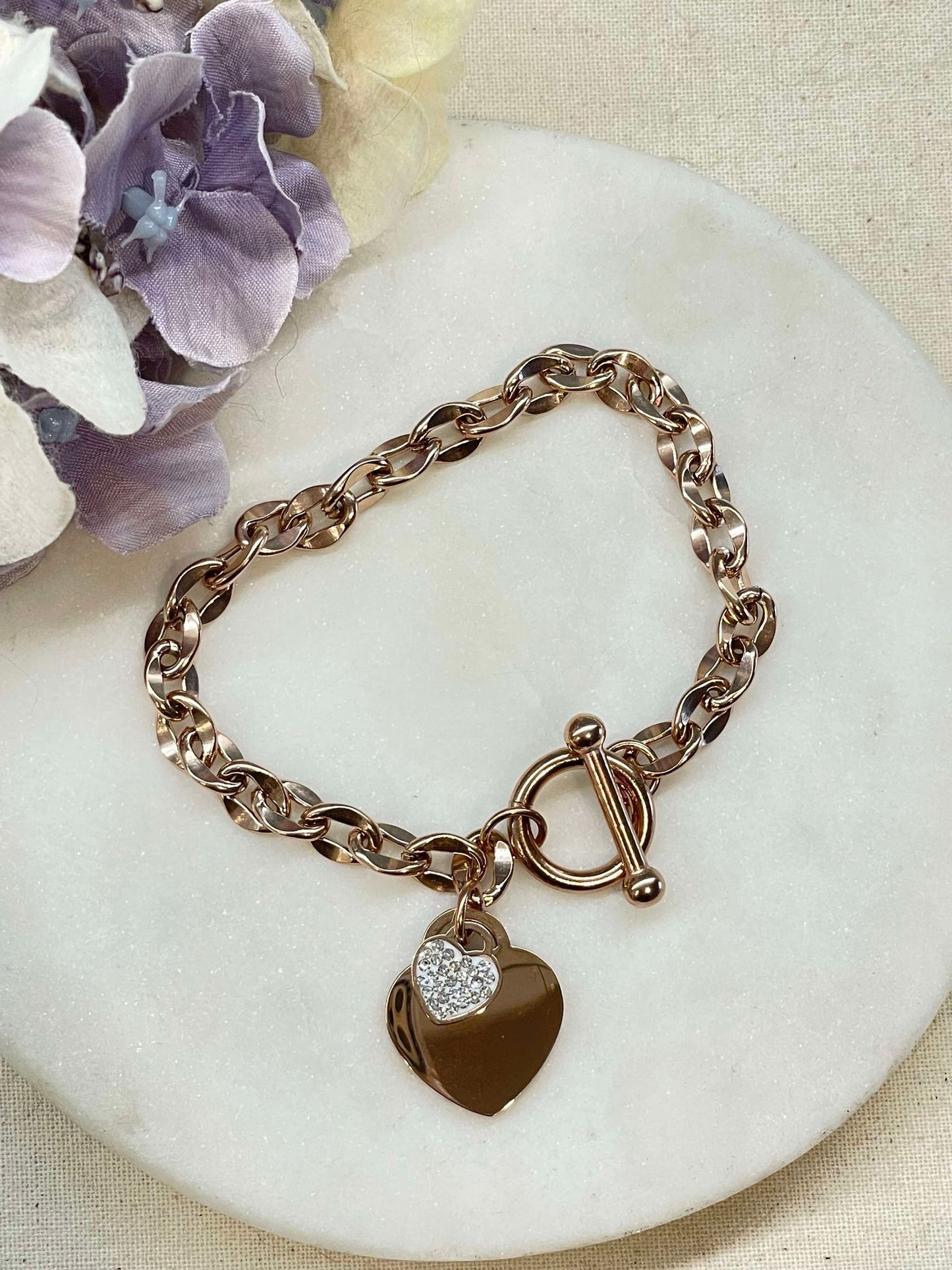 Love the heart lock bracelet - rose gold – Tarnish Proof Jewellery