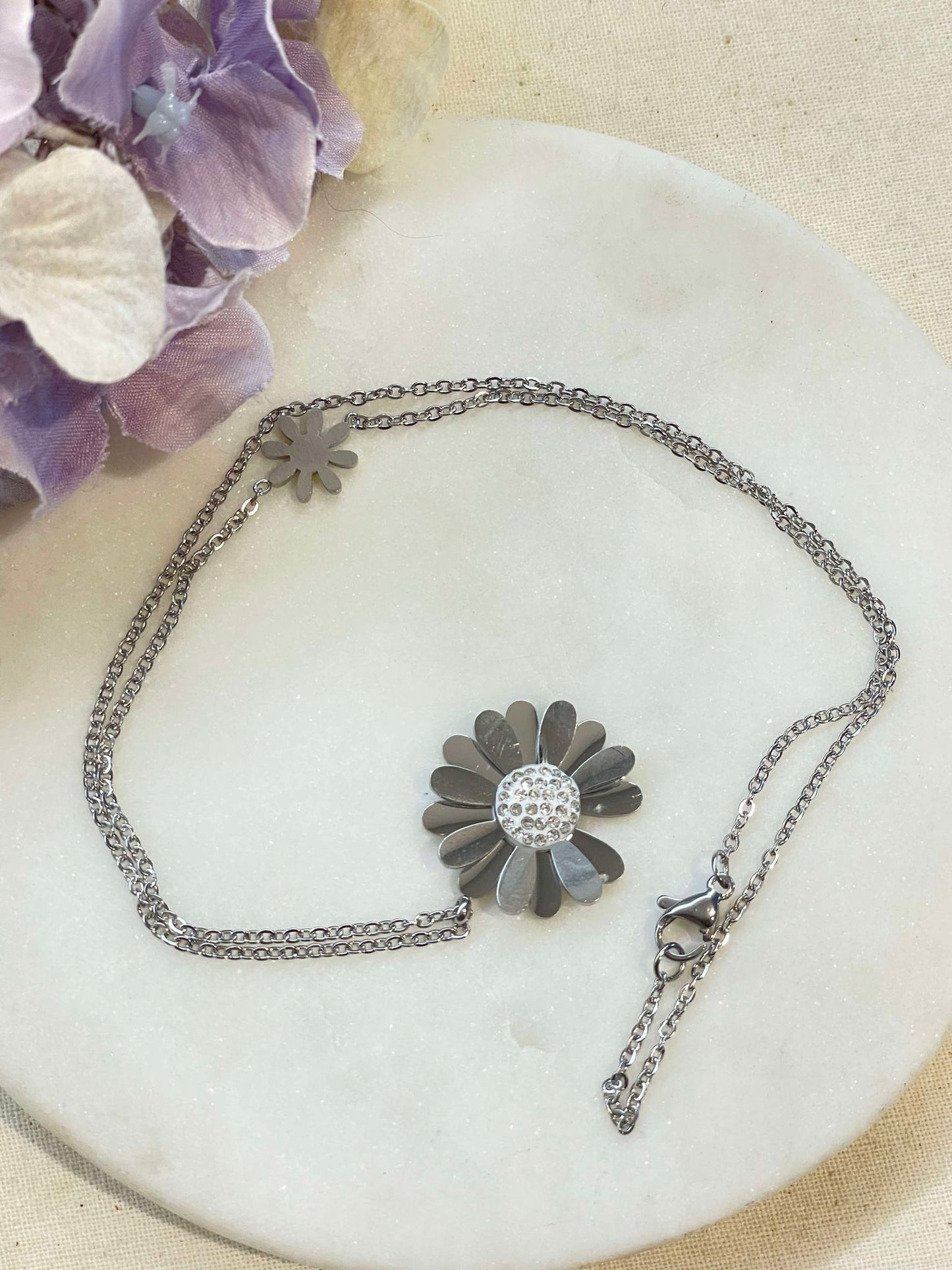 Flowers for you necklace - silver – Tarnish Proof Jewellery