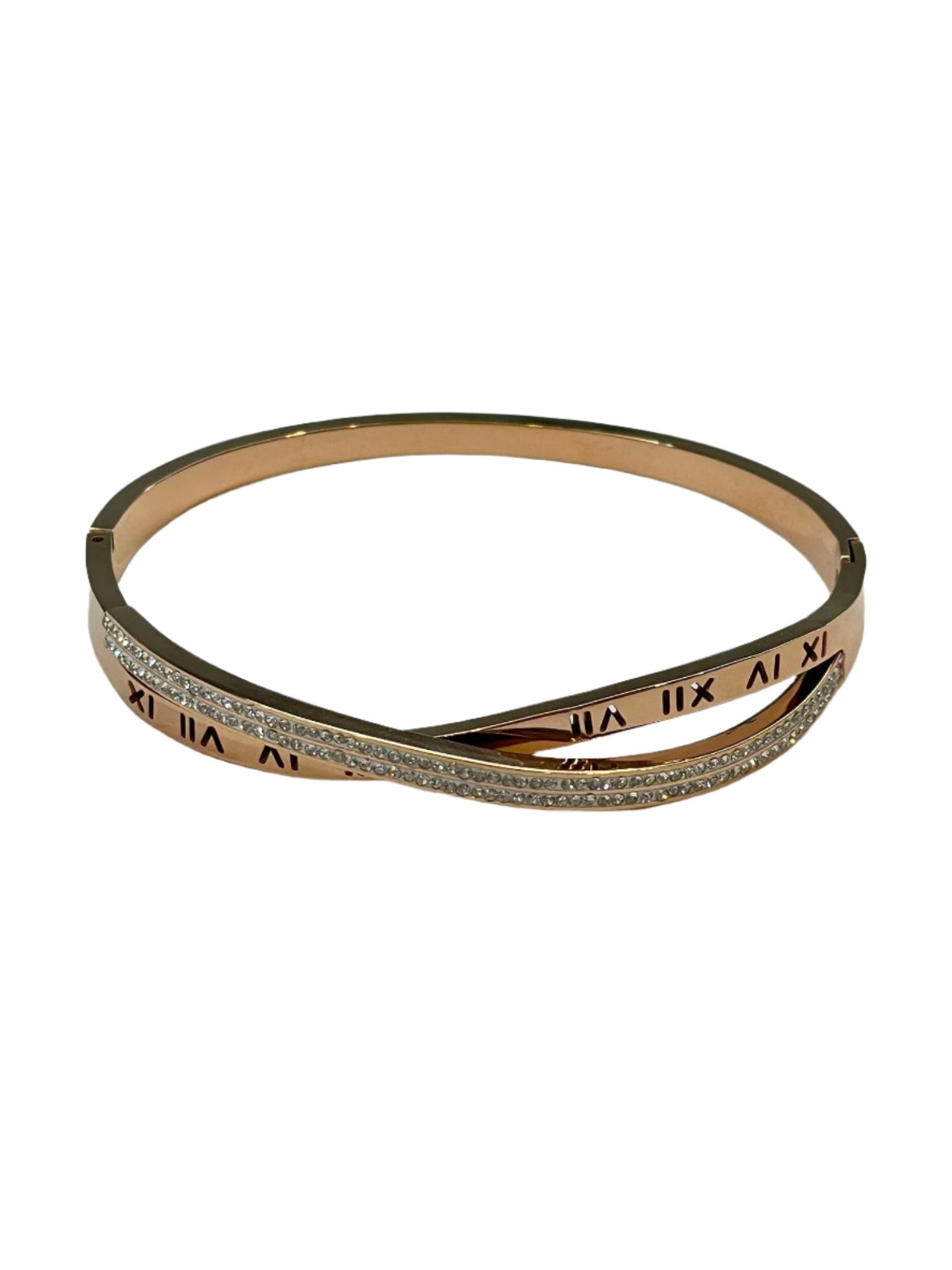 Time with bling bangle - rose gold – Tarnish Proof Jewellery