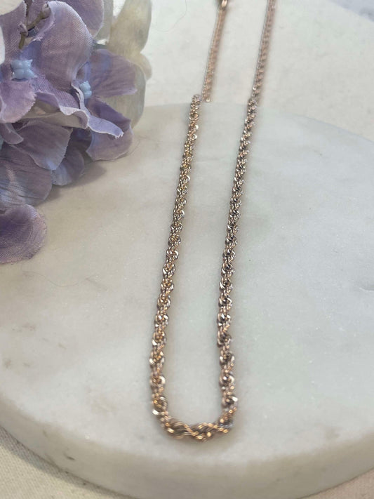 When plain is best rose gold necklace