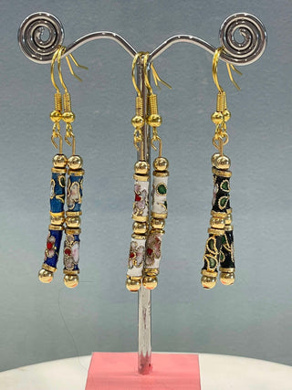 Perfect flower gold beaded earrings