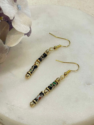 Perfect flower gold beaded earrings