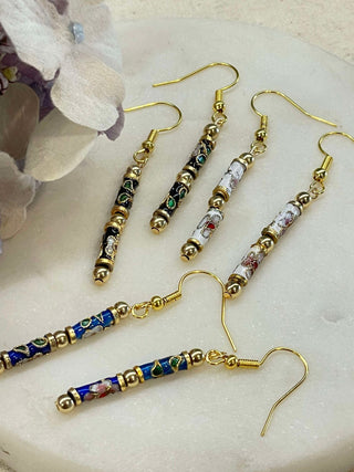 Perfect flower gold beaded earrings