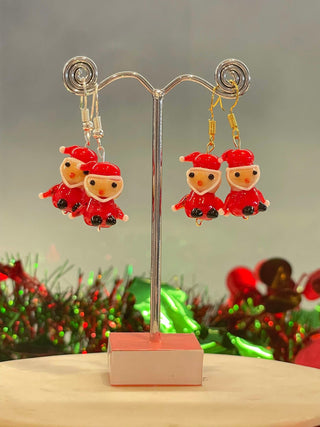 Perfect Santa hook earring - silver