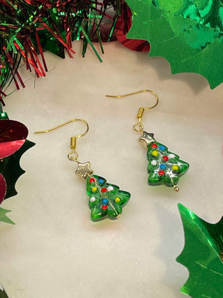 Christmas Tree, green - gold hook